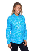 Hardslog Womens Sia 1/2 Plkt Long Sleeve Shirt [sz:8]