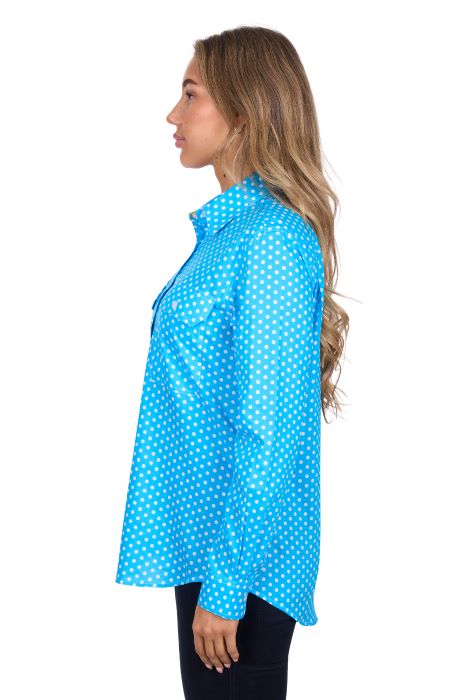 Hardslog Womens Sia 1/2 Plkt Long Sleeve Shirt [sz:8]