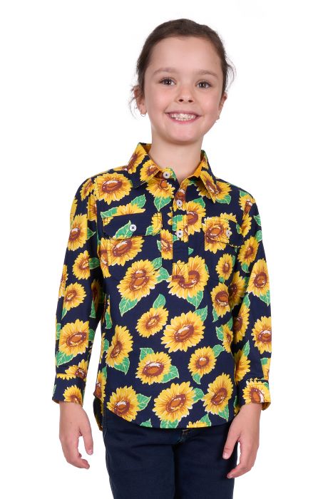 Hardslog Kids Ally 1/2 Plkt Long Sleeve Shirt [sz:4]