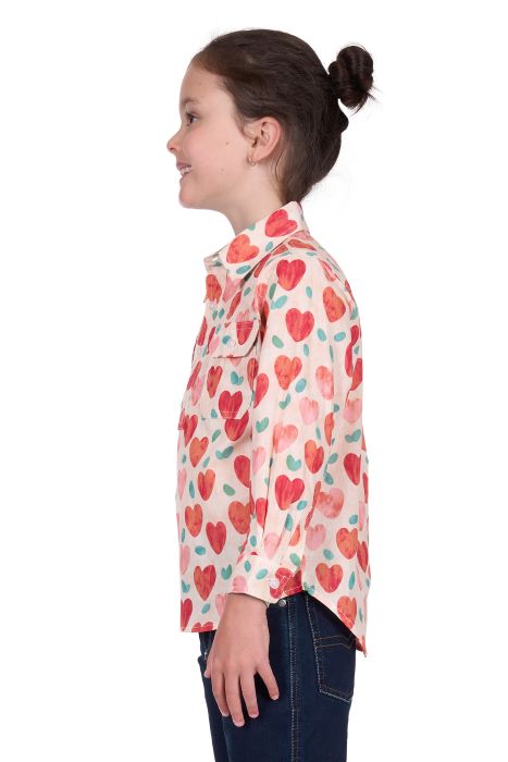 Hardslog Kids Mira 1/2 Plkt Long Sleeve Shirt [sz:4]
