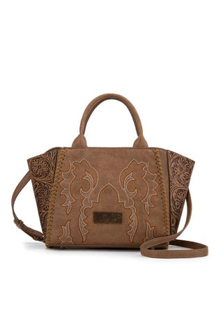 WRANGLER EMBROIDERED TOTE BAG - CAMEL 