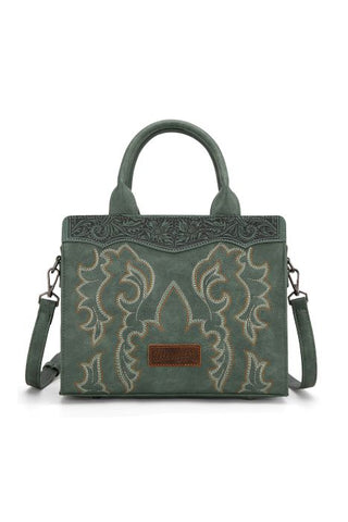 WRANGLER EMBROIDERED CROSSBODY BAG - SAGE [SZ:2]