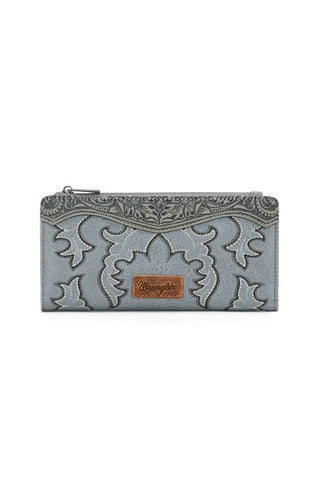 WRANGLER EMBROIDERED WALLET - BLUE 