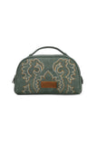WRANGLER EMBROIDERED COSMETIC BAG - SAGE 