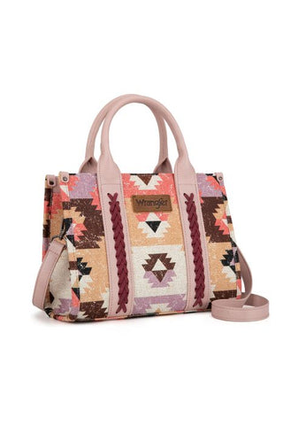 WRANGLER ZENA AZTEC CROSSBODY BAG - PINK 