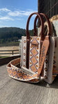 WRANGLER SOUTHWESTERN CROSSBODY BAG - NATURAL / TAN 