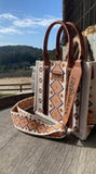WRANGLER SOUTHWESTERN CROSSBODY BAG - NATURAL / TAN 