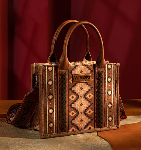 WRANGLER SOUTHWESTERN CROSSBODY BAG - BROWN 