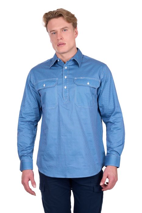 Hard Slog Mens Holden 1/2 Plkt Ls Shirt [sz:xs]