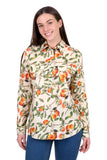 Hard Slog Wmns Zia 1/2 Plkt Ls Shirt - Green [sz:8]