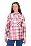 Hard Slog Womens Rachel Full Plkt Ls Shirt - Pink [sz:8]