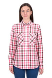 Hard Slog Womens Rachel Full Plkt Ls Shirt - Pink [sz:8]