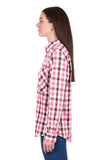 Hard Slog Womens Rachel Full Plkt Ls Shirt - Pink [sz:8]