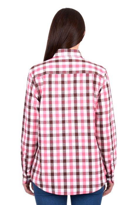 Hard Slog Womens Rachel Full Plkt Ls Shirt - Pink [sz:8]