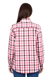 Hard Slog Womens Rachel Full Plkt Ls Shirt - Pink [sz:8]