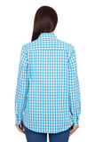 Hard Slog Womens Fay Full Plkt Ls Shirt - Blue/ White [sz:8]