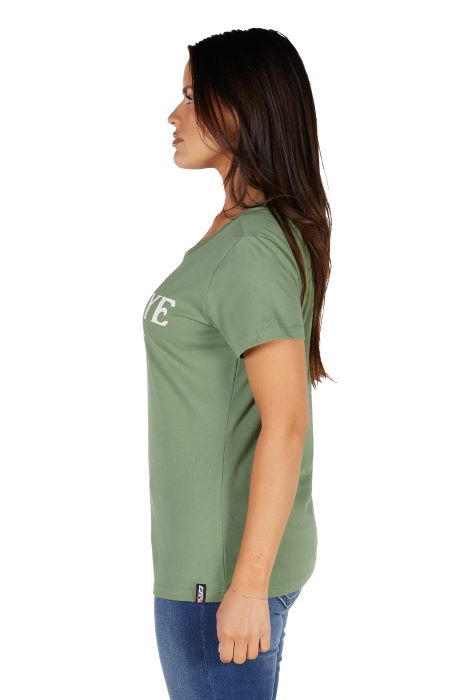 Bullzye Eleanor Womens Short Sleeve Tee - Moss [sz:10]
