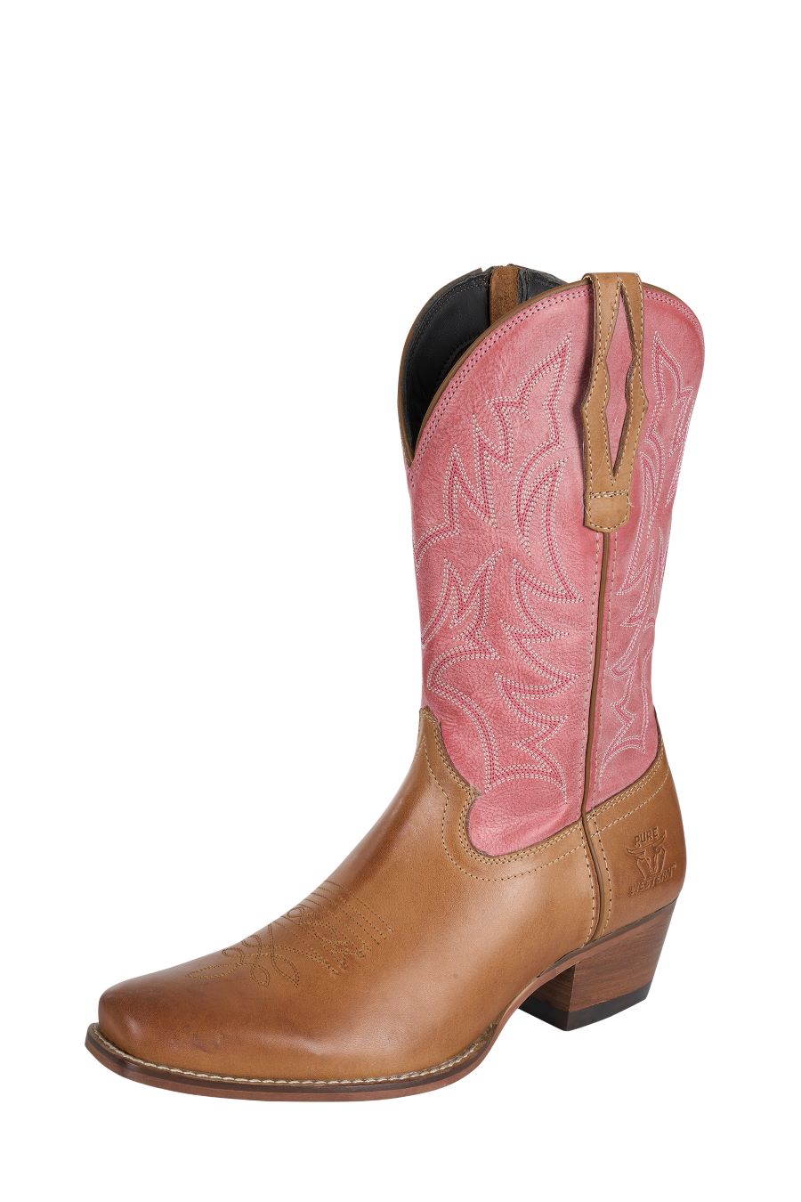 Pure Western Wmns Pioneer Boot - Honey/ Powder Pink [sz:7]