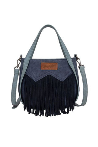 Wrangler Two Tone Fringe Bag  - Navy