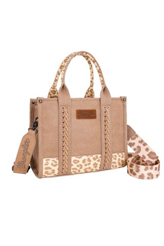 Wrangler Leopard Print Crossbody Bag - Taupe 