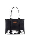 Wrangler Cow Print Tote Bag - Black