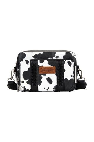 Wrangler Cow Print Small Crossbody Bag - Black