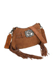 Feature Buckle Shoulder Bag - Tan