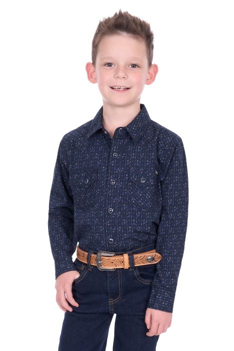 Pure Western Boys Marc Ls Shirt [sz:4]