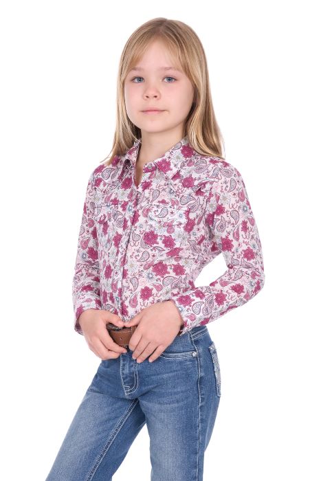 Pure Western Girls Marsha Ls Shirt [sz:4]