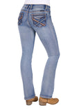 Pure Western Womens Emily Boot Cut Jean 32l Moonshine [sz:8]