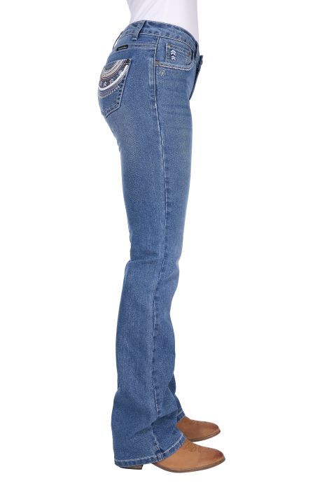 Pure Western Womens Pat R Rider Jean 36l [sz:6]