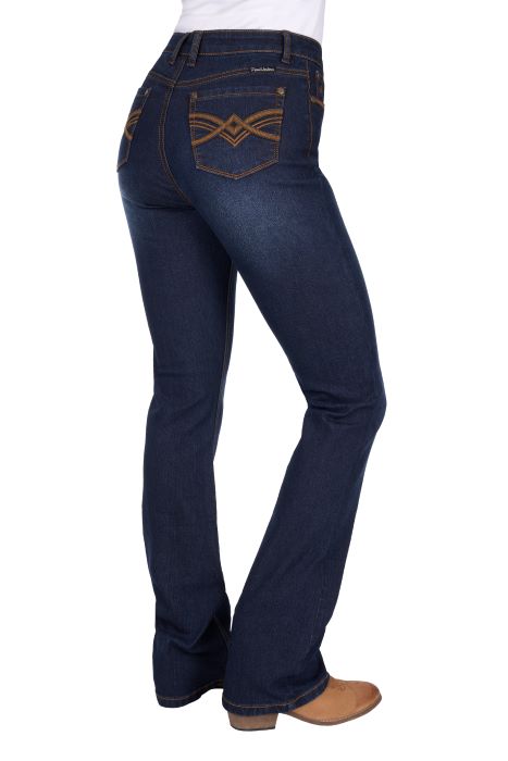 Pure Western Womens Nova H Rise Bcut Jean 34l [sz:8]