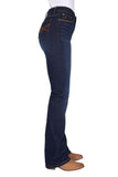 Pure Western Womens Nova H Rise Bcut Jean 34l [sz:8]