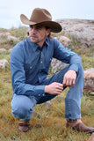 Wrangler Mens Kyle Logo Ls Shirt [sz:m]