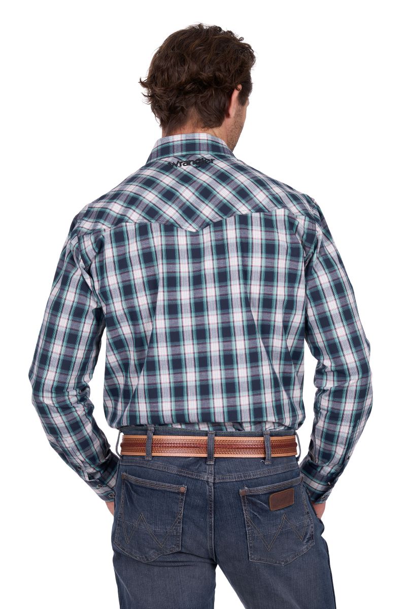 Wrangler Mens Dustin Logo Ls Shirt [sz:xs]