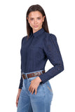 Wrangler Womens Lilly Ls Shirt - Navy [sz:10]