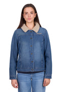Wrangler Womens Dixie Reversible Jacket - Denim/ Multi [sz:s]