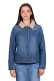 Wrangler Womens Dixie Reversible Jacket - Denim/ Multi [sz:s]