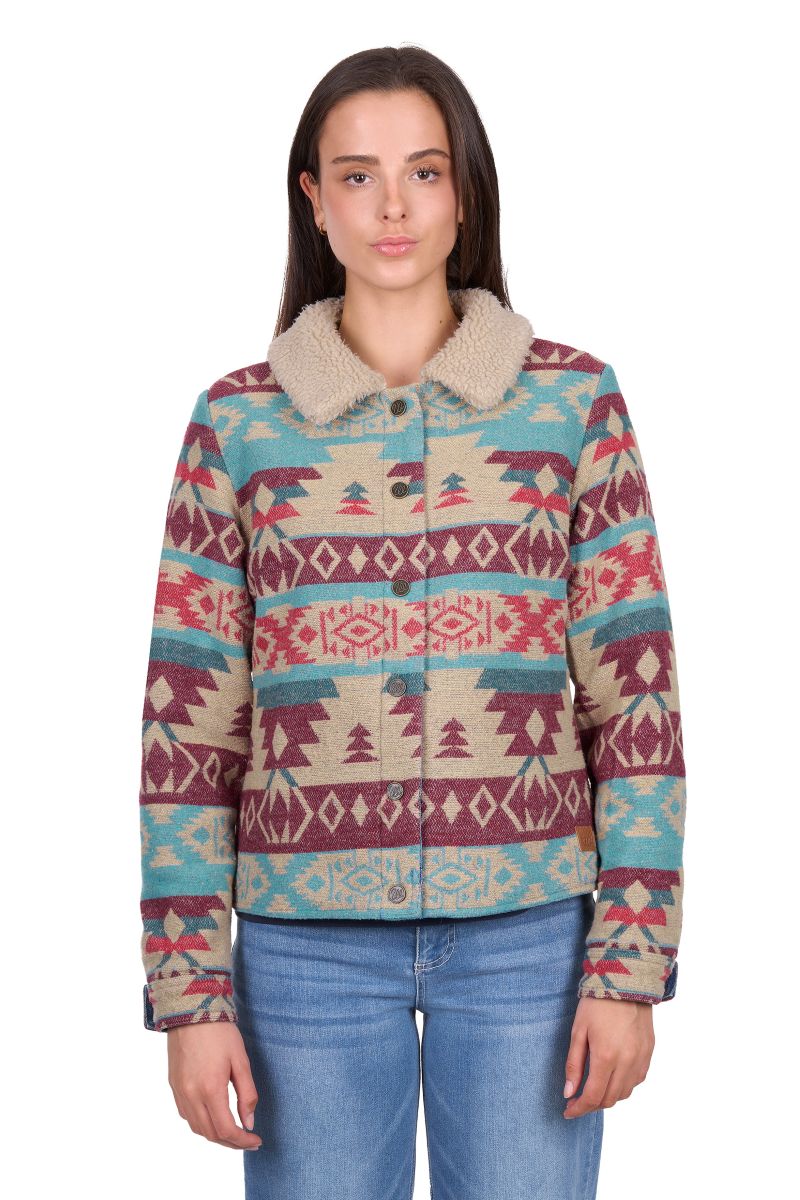 Wrangler Womens Dixie Reversible Jacket - Denim/ Multi [sz:s]