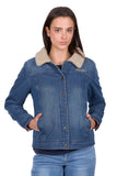 Wrangler Womens Dixie Reversible Jacket - Denim/ Multi [sz:s]