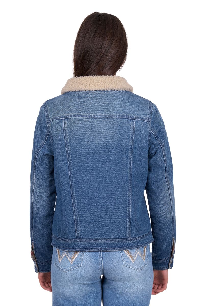 Wrangler Womens Dixie Reversible Jacket - Denim/ Multi [sz:s]