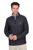 Thomas Cook Mens Vic Reversible 1/4 Zip Jumper - Black/oat Marle [sz:s]