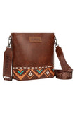 Wrangler Lana Aztec Print Crossbody Bag- Tan