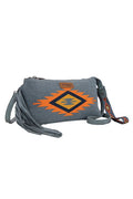 Wrangler Embroidered Aztec Fringe Wrist - Blue