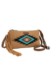 Wrangler Embroidered Aztec Fringe Wrist - Tan