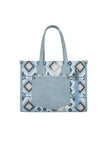 Wrangler Aztec Crossbody Tote Bag - Light Blue