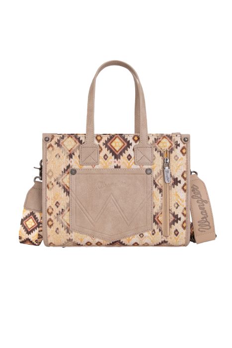 Wrangler Aztec Crossbody Tote Bag - Camel