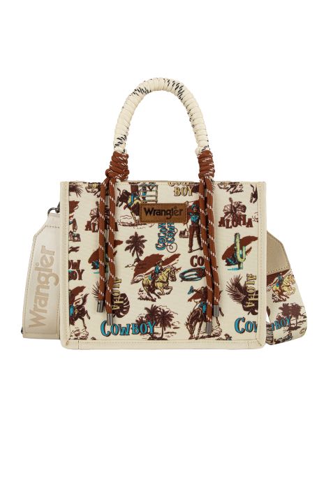 Wrangler Rodeo Print Crossbody Bag - Natural