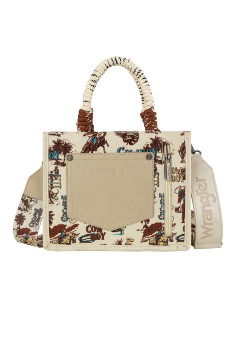 Wrangler Rodeo Print Crossbody Bag - Natural