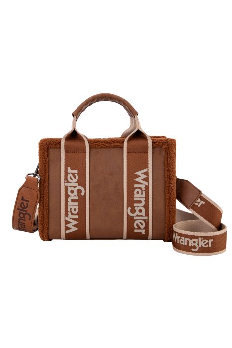 Wrangler Sherpa Logo Sml Crossbody Bag - Tan